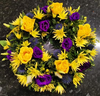 Yellow And Purple Wreath