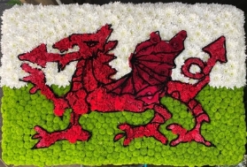 A Funeral Tribute of the Flag of Wales (Red Dragon)