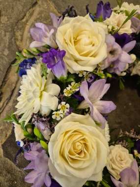 Purple And White Wreath