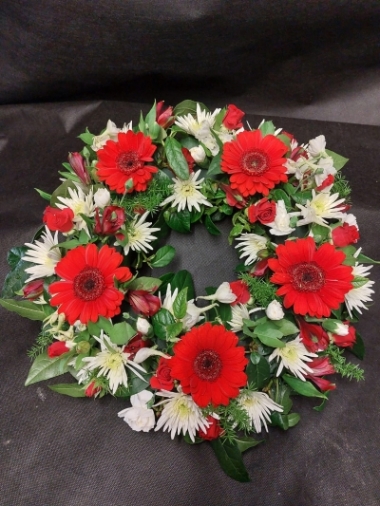 Red And White Wreath